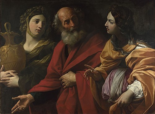 Lot and his Daughters leaving Sodom, 1615, Guido Reni