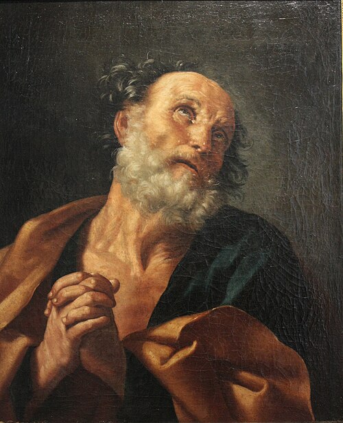Saint Pierre pleurant son reniement, 1650, Guido Reni