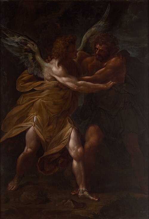 Jacob Wrestling with the Angel, , Cristoforo Roncalli