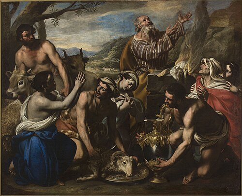 Sacrifice of Noah, 1700, Pacecco de Rosa