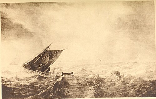 Marine with shipping, 1650, Simon de Vlieger