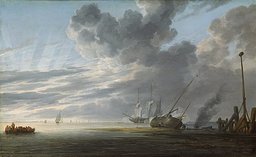 Estuary at Day's End, 1640, Simon de Vlieger