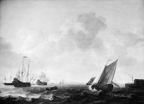 Ships off the Dutch Coast, 1634, Simon de Vlieger