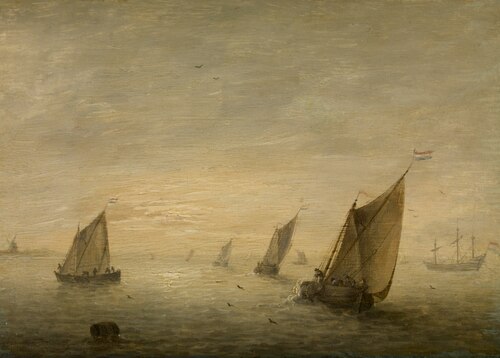 Rustige zee, 1677, Simon de Vlieger