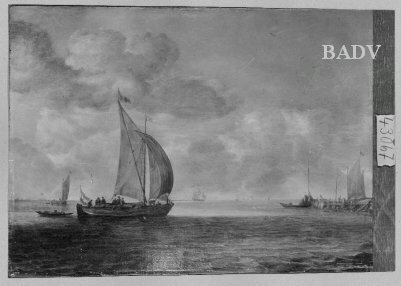 Sea- scape sailing-boats, 1639, Simon de Vlieger
