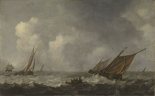 Bewegte See, 1635, Simon de Vlieger