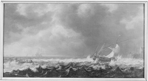 Stürmische See, 1642, Simon de Vlieger