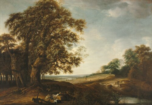 Sleeping Peasants near Fields (Parable of the Weeds), 1651, Simon de Vlieger