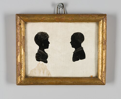 Silhouetportretten van Adolph Warner Carel Willem baron van Pallandt en Arnoldina Wilhelmina Corneli, 1810, Salomon Brenwald