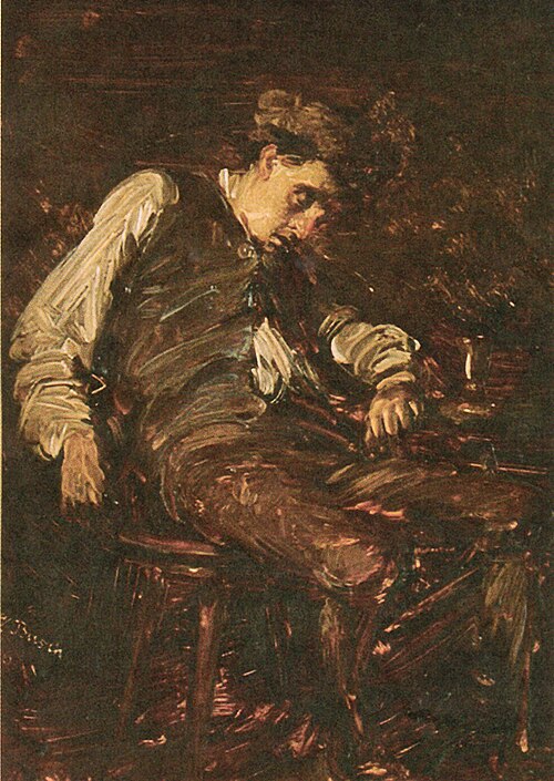 Eingeschlafener Trinker, 1869, Wilhelm Busch