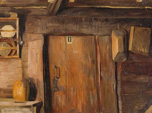 Bäuerliche Stubentüre mit Dreikönigssegen, 1877, Wilhelm Busch