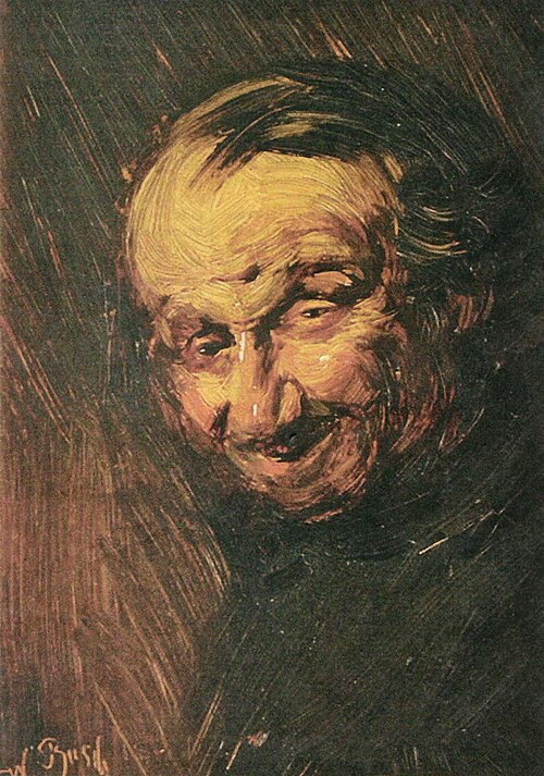 Das Knochenmännchen, Kopf eines alten Mannes, , Wilhelm Busch