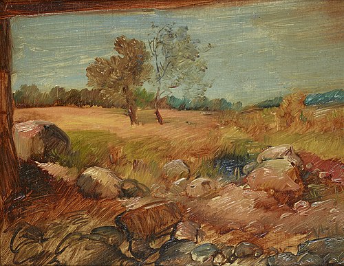 Blick aus einer Scheune, 1887, Wilhelm Busch