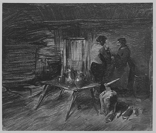 Bauernpaar in der Stube, 1888, Wilhelm Busch