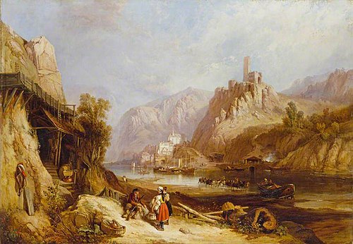 Beilstein on the Moselle, 1837, Clarkson Frederick Stanfield