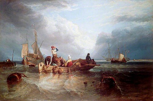 A Market Boat on the Scheldt, 1826, Clarkson Frederick Stanfield