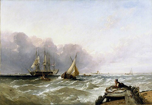 Shipping off the Dutch Coast, 1830, Clarkson Frederick Stanfield