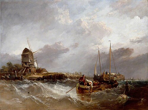 On the Scheldt near Leiskenshoeck: A Squally Day, 1837, Clarkson Frederick Stanfield