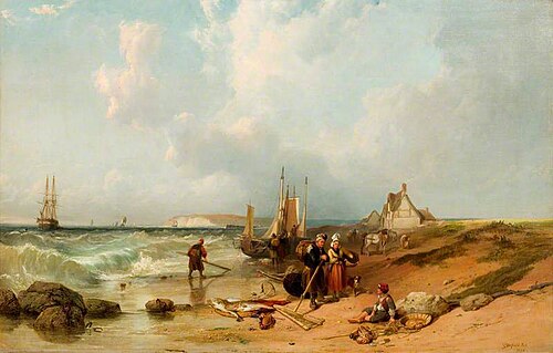 Sands near Boulogne, 1838, Clarkson Frederick Stanfield