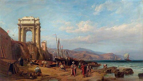 Trajan's Arch, Ancona, 1851, Clarkson Frederick Stanfield