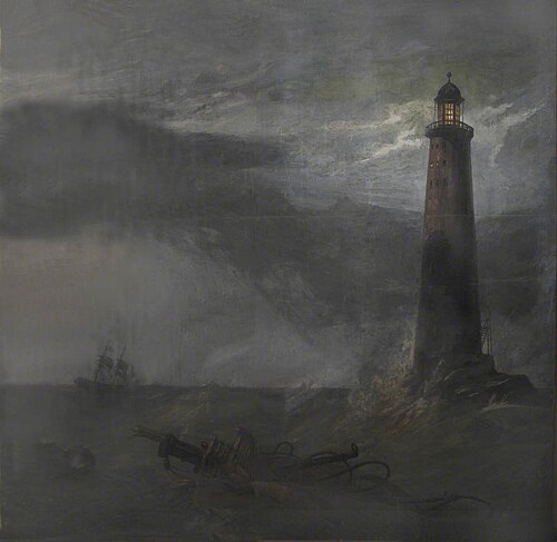 Act Drop for 'The Lighthouse' Play, 1855, Clarkson Frederick Stanfield