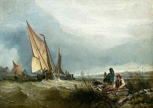 River Scene with Shipping, , Clarkson Frederick Stanfield