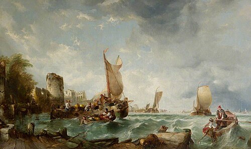Shipping on the Scheldt, , Clarkson Frederick Stanfield