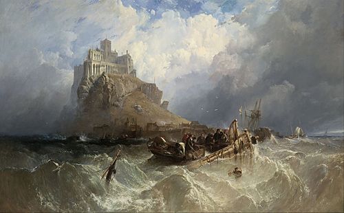 Mount St Michael, Cornwall, 1830, Clarkson Frederick Stanfield