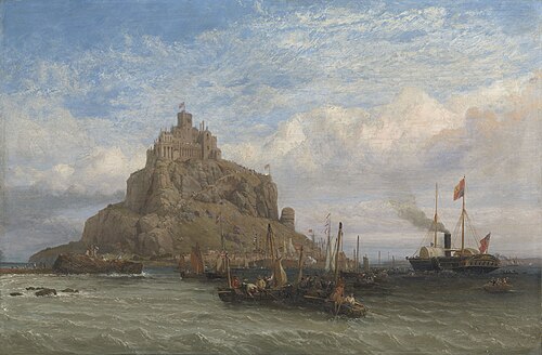 The Royal Yacht Passing St Michael's Mount, 1846, Clarkson Frederick Stanfield