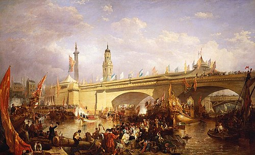 The Opening of New London Bridge, 1 August 1831, 1831, Clarkson Frederick Stanfield