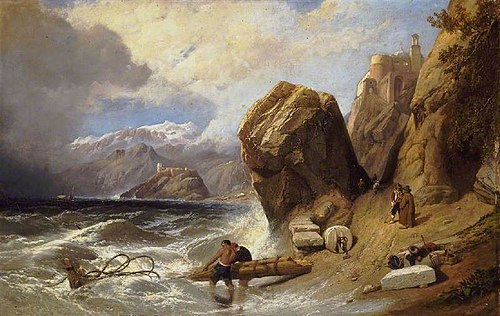 Coast scene near Genoa, 1846, Clarkson Frederick Stanfield