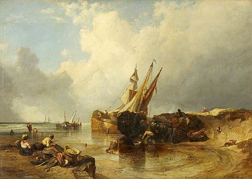 Scene on the Flemish Coast, the Tide making in, 1837, Clarkson Frederick Stanfield