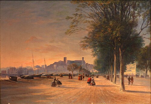 Promende du soir sur les allées., , Adolphe Fioupou