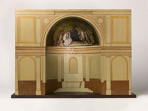 Maquette en forme pour la chapelle de la Vierge de l’église Saint-Philippe-du-Roule (troisième esqui, 1860, Claudius Jacquand