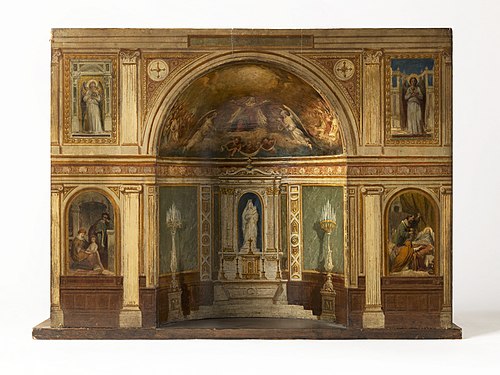 Maquette en forme pour la chapelle de la Vierge de l’église Saint-Philippe-du-Roule (première esquis, 1860, Claudius Jacquand