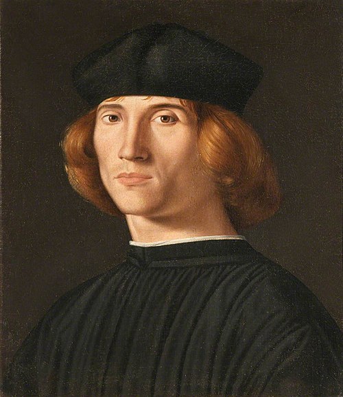 An Unknown Young Man in a Black Cap, 1513, Andrea Previtali