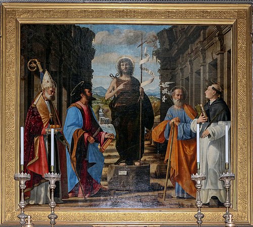 Saint Jean le Baptiste parmi d'autres saints, 1515, Andrea Previtali