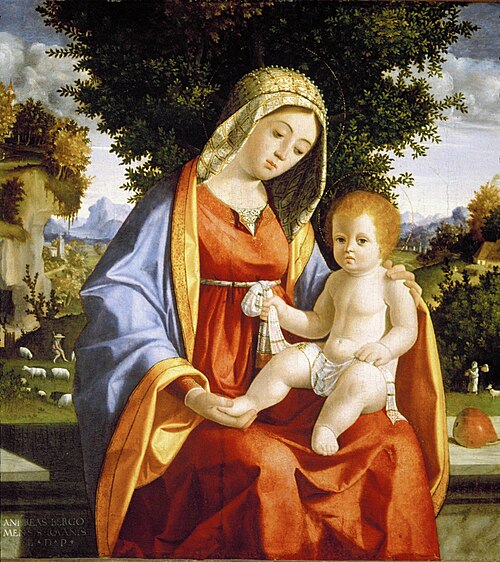 Madonna and Child in Landscape, , Andrea Previtali