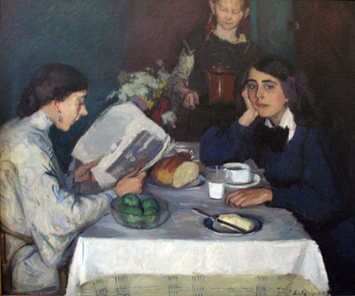 At the Breakfast Table, 1907, Leo von König