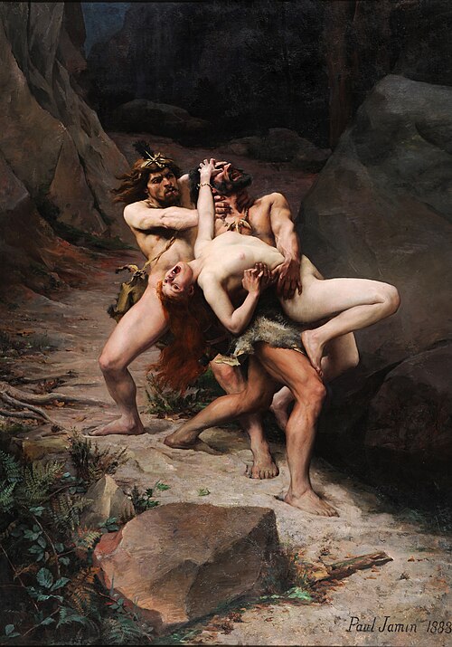 Le Rapt à l'âge de pierre, 1888, Paul Jamin