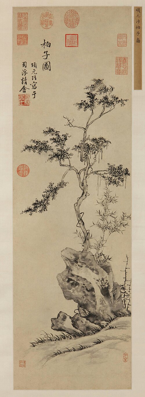项元汴柏子图轴, , Xiang Yuanbian