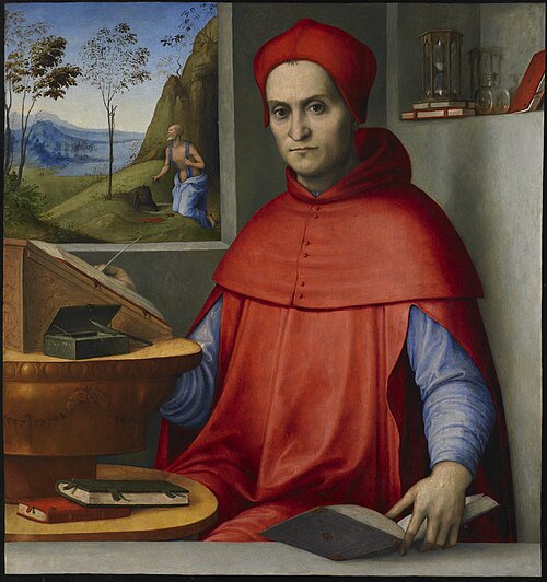 Portrait of a Cardinal in his Study, 1519, Lorenzo Costa the Younger