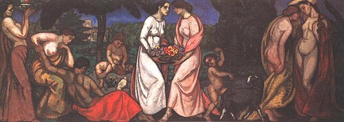 Summer (Panneau of the Schiffer Villa), 1911, Béla Iványi-Grünwald