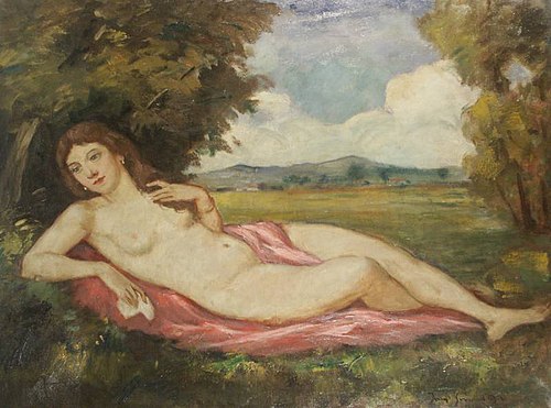 Lying Female Nude, , Béla Iványi-Grünwald