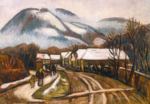 Landscape of Nagybánya with the Cross Hill, 1910, Béla Iványi-Grünwald