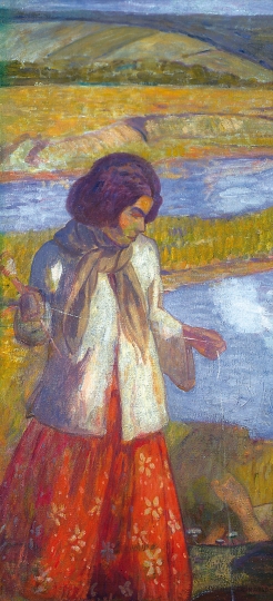 Gypsy Girl Spinning, 1907, Béla Iványi-Grünwald