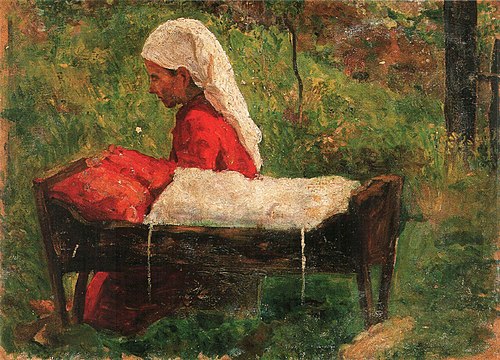 Next to Cradle, 1900, Béla Iványi-Grünwald