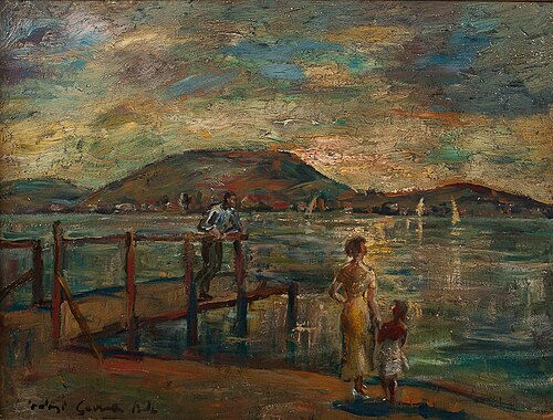 Pier on Balaton, , Béla Iványi-Grünwald