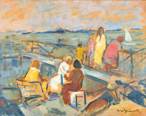 Pier at Balaton, , Béla Iványi-Grünwald