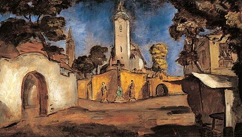 Street in Kecskemét, 1914, Béla Iványi-Grünwald